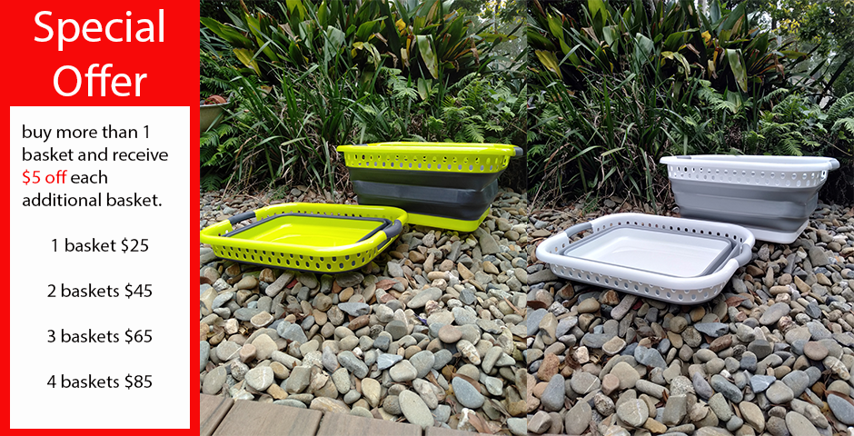 collapsible washing baskets