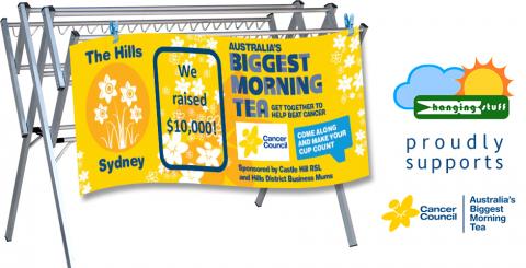 Hanging Stuff proudly supports the Cancer Council Australia's Biggest Morning Tea.